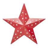 Metal Star Punched Barn Red 12x12