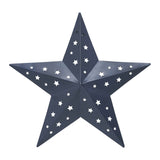 Metal Star Punched Navy 12x12