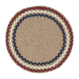 Red White Blue Ric Rac Trivet 8 Inch Diameter, Set of 3