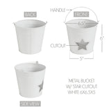 Metal Bucket w/ Star Cutout