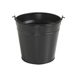 Metal Bucket w/ Star Cutout Black 6x6.5x5
