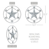Metal Stars Round Wall Hanging 12.5x12.5