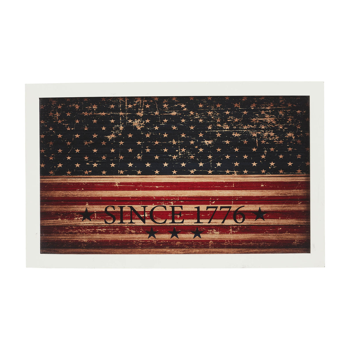 Vintage USA Flag Since 1776 MDF Wall Hanging 10x16