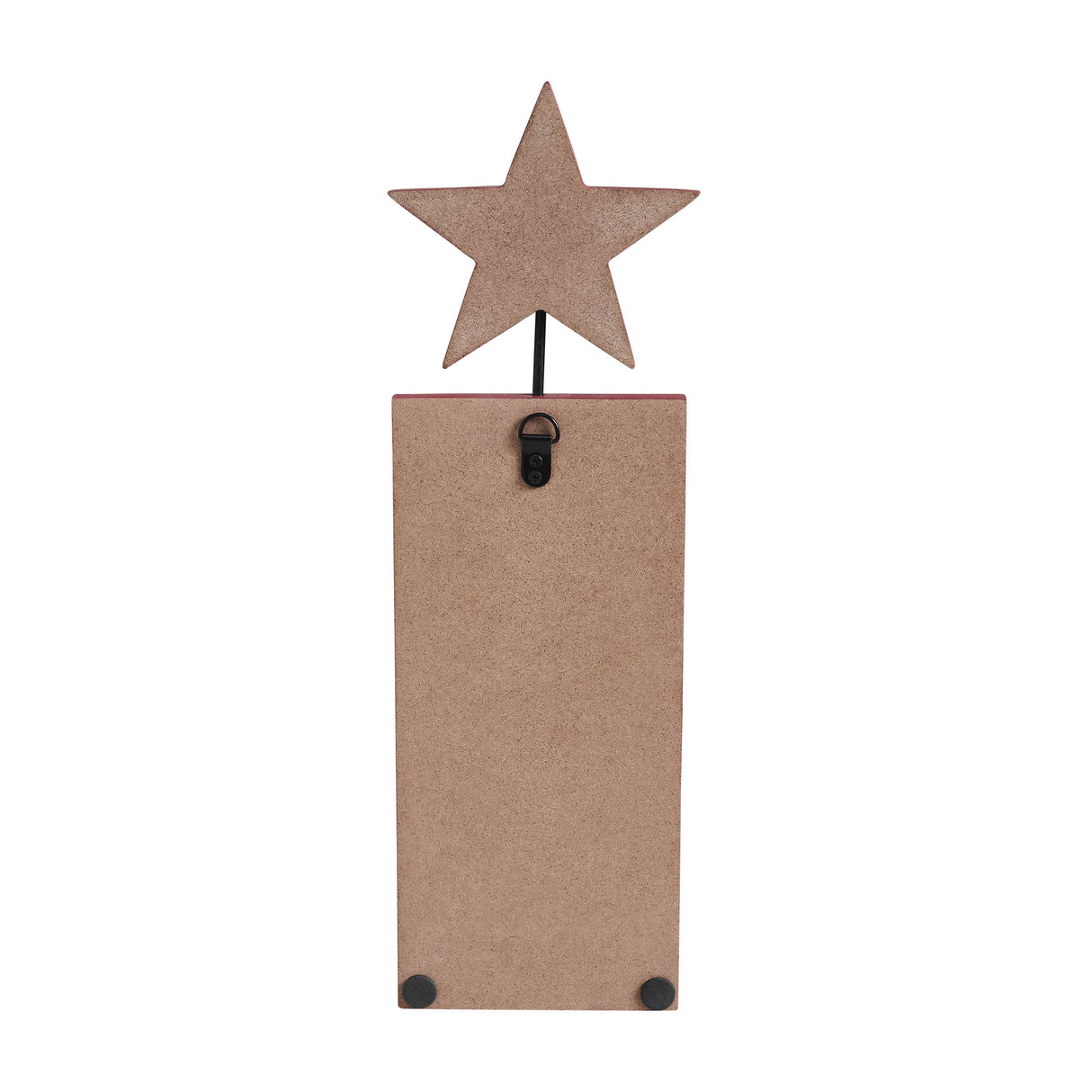 HOME w/ Star In Red Outline MDF Wall Hanging 16x5