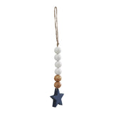 Star Ornament with Beads 6x2