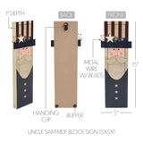 Uncle Sam MDF Block Sign 15x5x1