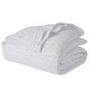 100% Cotton Waffle Weave Blanket, Lightweight & Breathable Woven Bedding