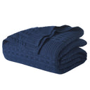 100% Cotton Waffle Weave Blanket, Lightweight & Breathable Woven Bedding