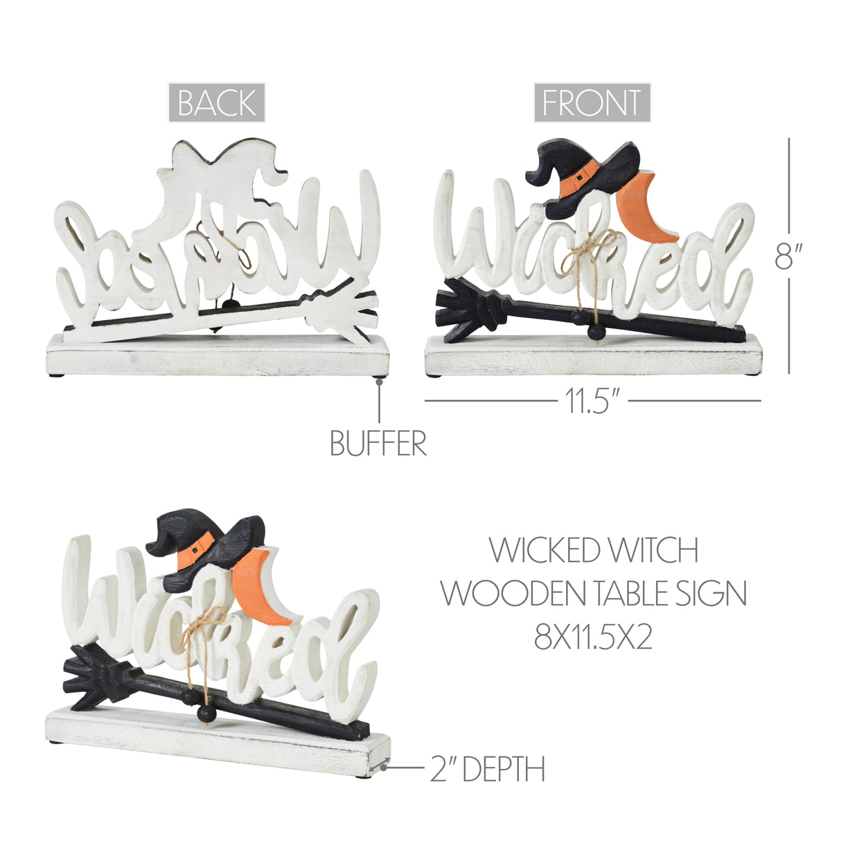 Wicked Witch Wooden Table Sign 8x11.5x2