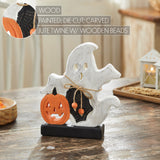 Spooky Jack-O-Lantern Wooden Ghost 9.25x8x2