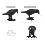 Black Metal Crow 3.5x6.25x3