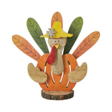 Whimsical Wooden Turkey 15.75x15.25x5.75