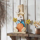 Whimsical Wooden Scarecrow 16.5x12.75x3