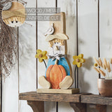 Whimsical Wooden Scarecrow 16.5x12.75x3