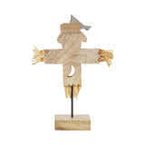 Natural Wooden Scarecrow 16.25x10x3