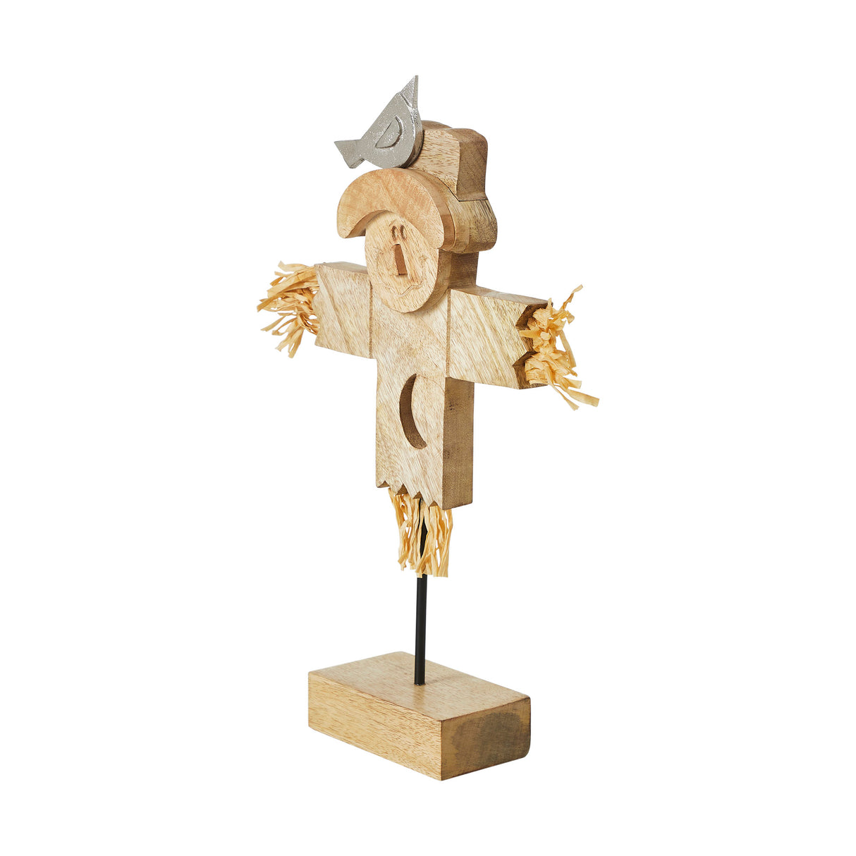 Natural Wooden Scarecrow 16.25x10x3