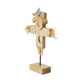 Natural Wooden Scarecrow 16.25x10x3