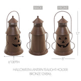 Halloween Lantern Tealight Holder Bronze 12x8x6
