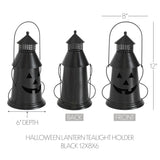 Halloween Lantern Tealight Holder Black 12x8x6