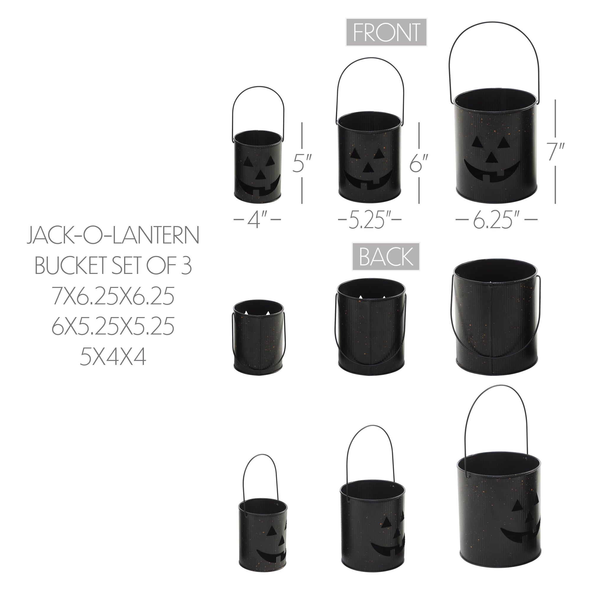 VHC Brands Jack-O-Lantern Bucket - Thumbnail 5