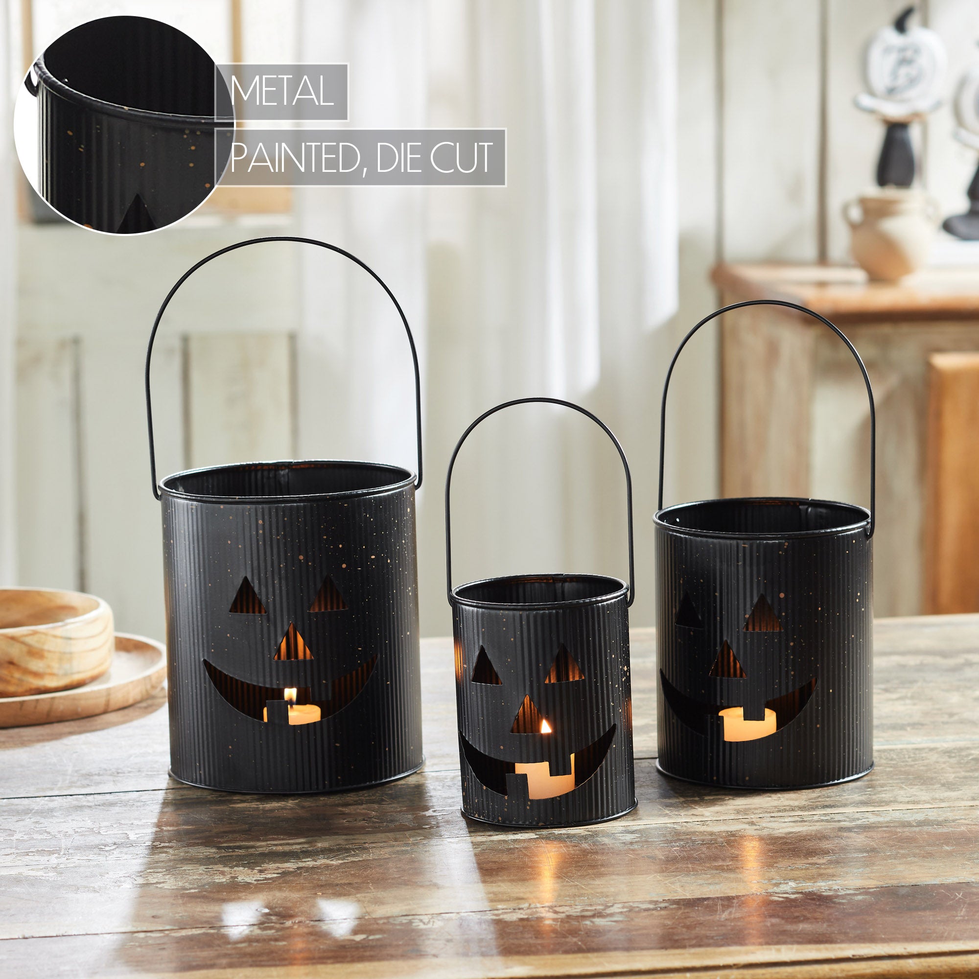 VHC Brands Jack-O-Lantern Bucket