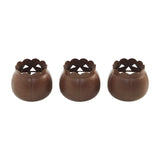 Jack-O-Lantern Candle Holder Bronze Set of 3 - 3x3.5x3.5