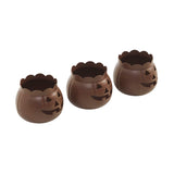 Jack-O-Lantern Candle Holder Bronze Set of 3 - 3x3.5x3.5