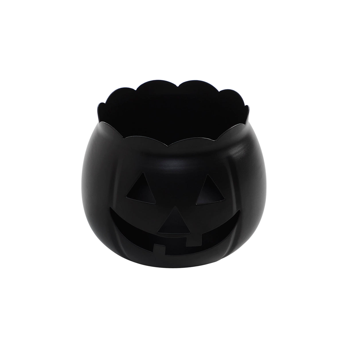 Jack-O-Lantern Candle Holder Black 4.25x5.25x5.25