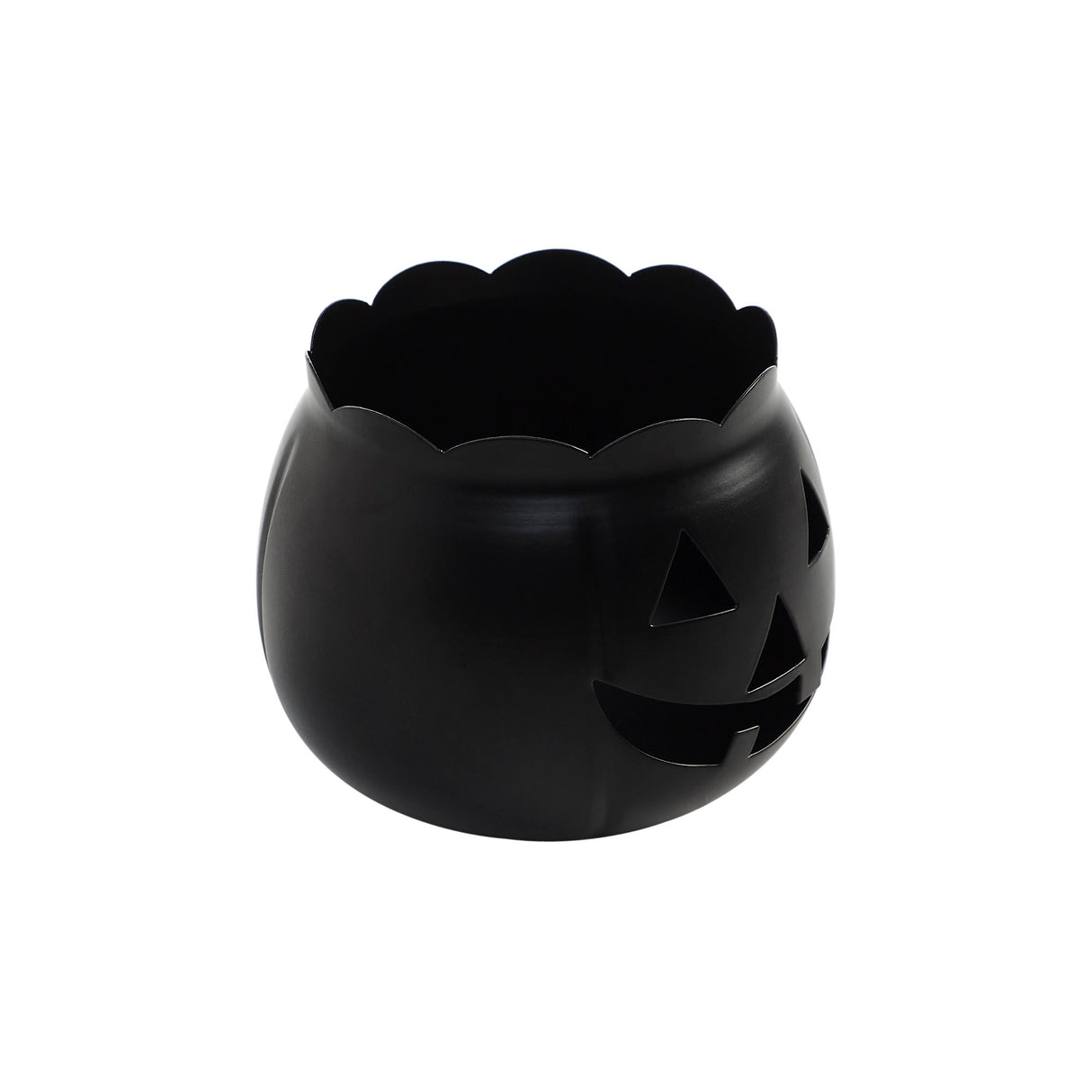 Jack-O-Lantern Candle Holder Black 4.25x5.25x5.25