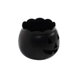 Jack-O-Lantern Candle Holder Black 4.25x5.25x5.25