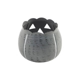 Jack-O-Lantern Candle Holder Antique Grey 4.25x5.25x5.25