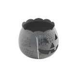 Jack-O-Lantern Candle Holder Antique Grey 4.25x5.25x5.25
