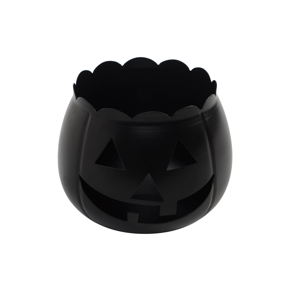 Jack-O-Lantern Candle Holder Black 6.25x7.5x7.5