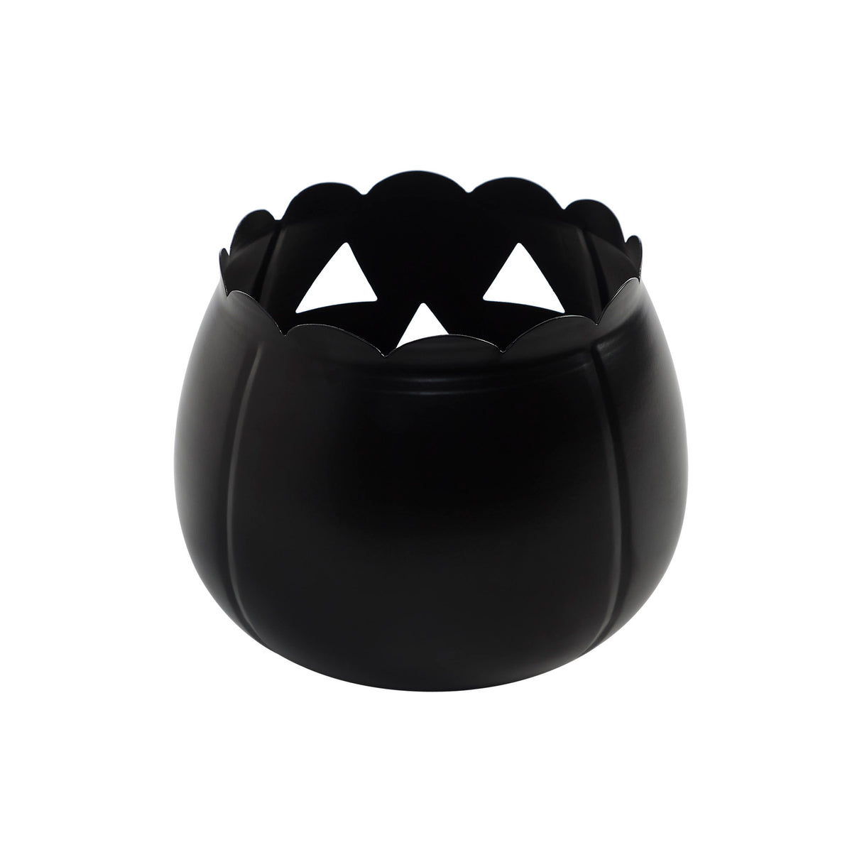 Jack-O-Lantern Candle Holder Black 6.25x7.5x7.5