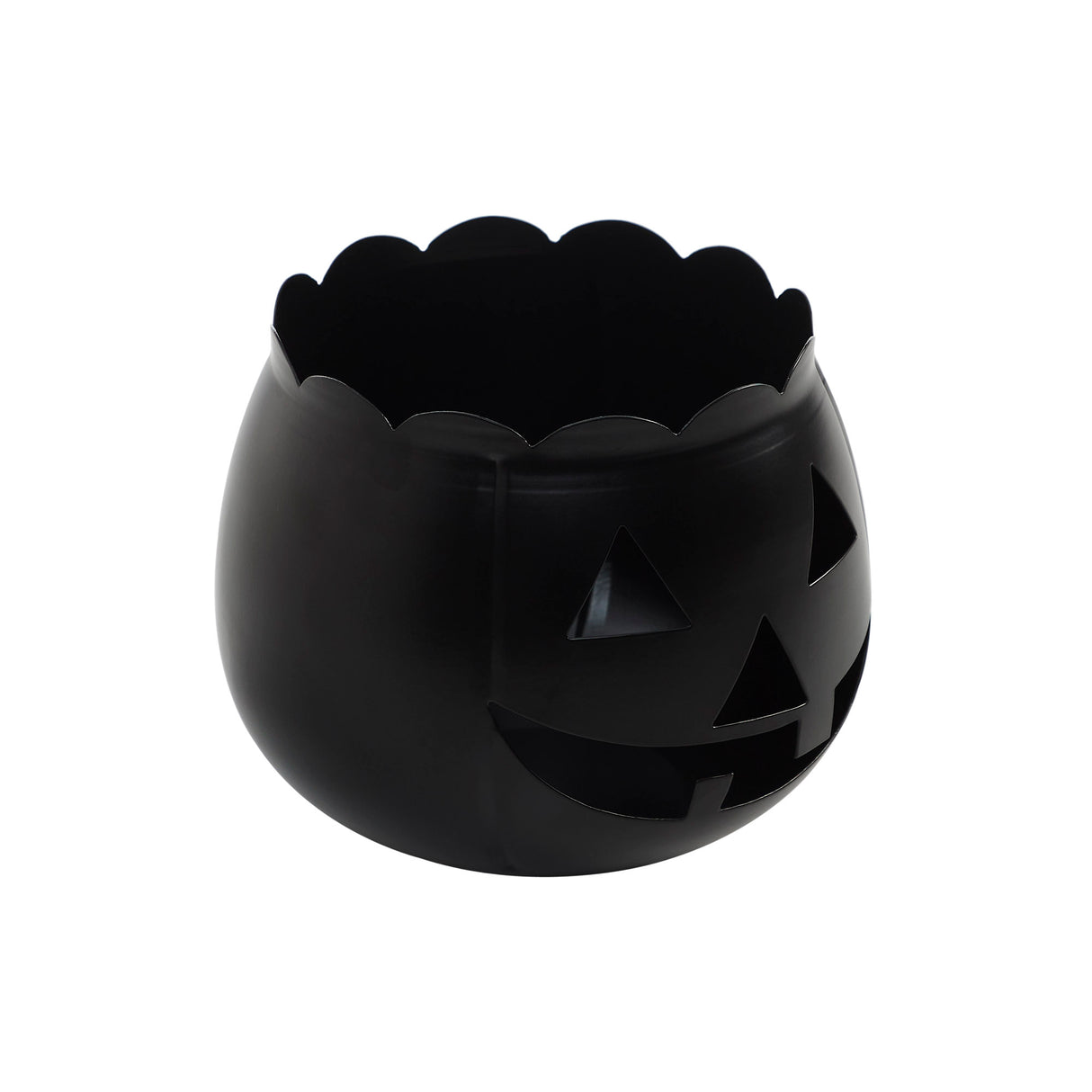 Jack-O-Lantern Candle Holder Black 6.25x7.5x7.5