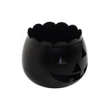 Jack-O-Lantern Candle Holder Black 6.25x7.5x7.5