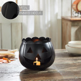 Jack-O-Lantern Candle Holder Black 6.25x7.5x7.5
