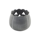 Jack-O-Lantern Candle Holder Antique Grey 6.25x7.5x7.5