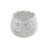 Jack-O-Lantern Candle Holder Antique White 6.25x7.5x7.5