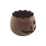 Jack-O-Lantern Candle Holder Bronze 6.25x7.5x7.5