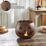 Jack-O-Lantern Candle Holder Bronze 6.25x7.5x7.5