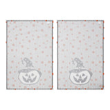 Witchy Pumpkins Striped Tea Towel Set of 2 19x28
