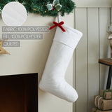 Quilted Velvet Stocking with Bow