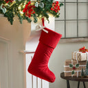 Quilted Velvet Stocking with Bow
