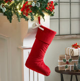 Quilted Velvet Stocking with Bow