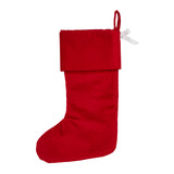Quilted Velvet Stocking with Bow