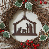 Nativity Ornament Feathered Finish