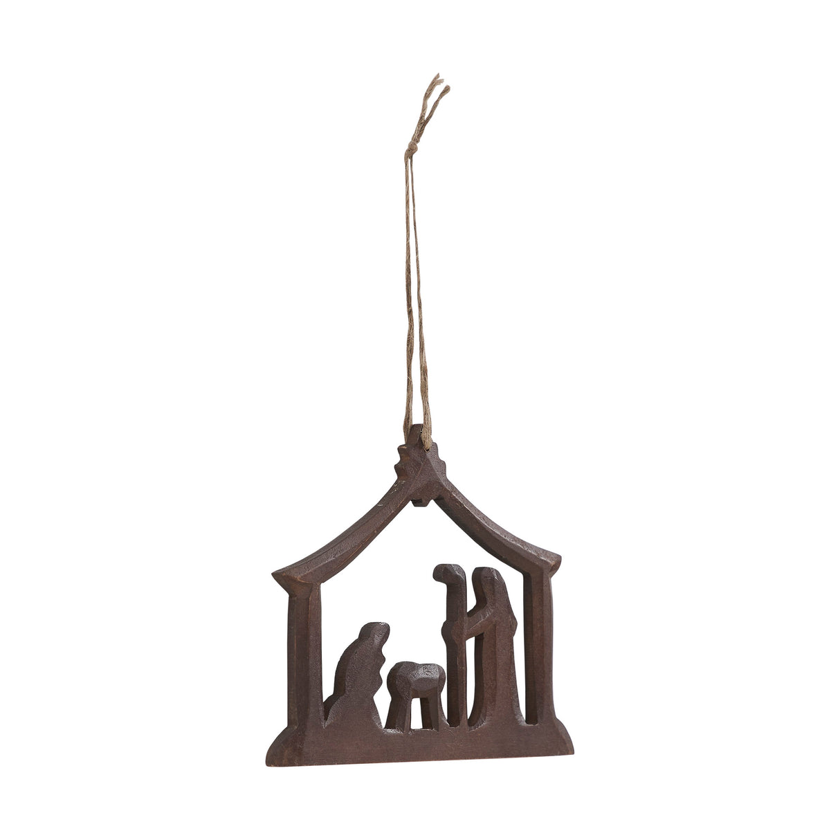 Nativity Ornament Feathered Finish