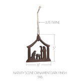 Nativity Ornament Feathered Finish
