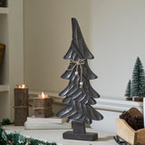 Primitive Pine Distressed Black Wooden Tree